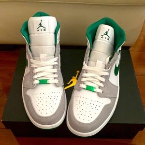 Nike Air Jordan 1 Mid SE White Pine Green Light Smoke Grey DC7294-103 Mens 10